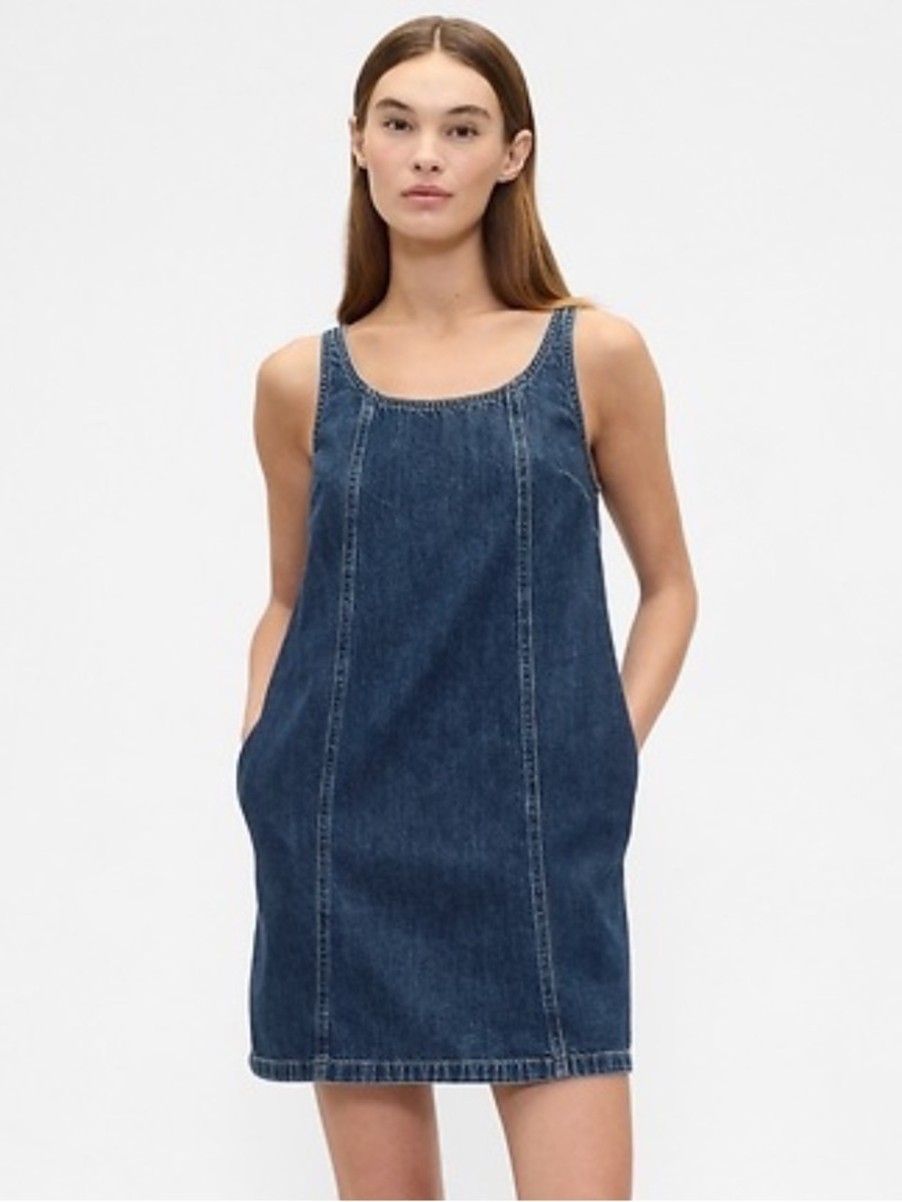Gap Denim Scoopneck Mini Dress